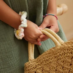 Robe enfant en gaze de coton + chouchou Pivoina