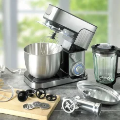 Robot pâtissier multifonction 3 en 1 avec hachoir ANTARA - Inox