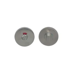 Rosaces rondes à condamnation avec voyant - inox 304 brossé mat