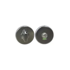 Rosaces rondes à condamnation avec voyant - inox 304 brillant