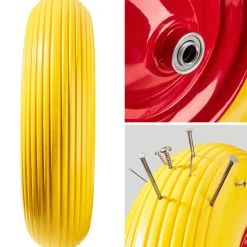 Roue pour brouette caoutchouc plein en Caoutchouc plein avec jante en acier