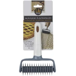 Rouleau à Losanges Spécial Pâtes 18cm Gris