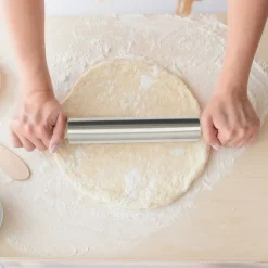 Rouleau à pâtisserie bois et inox 43 x 5 x 5 cm