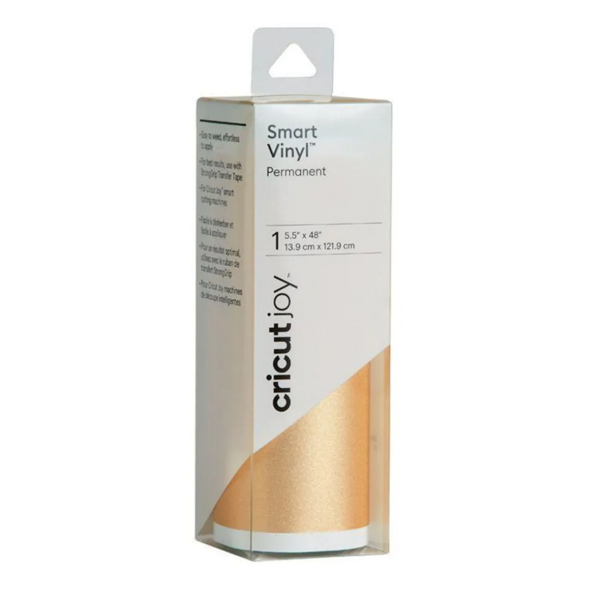Rouleau de vinyle permanent doré pailleté Cricut 121,9 x 13,9 cm