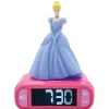 Réveil avec Veilleuse en 3D design Disney Princesses Cendrillon et effets sonores