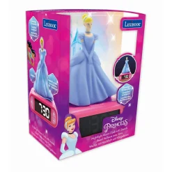 Réveil avec Veilleuse en 3D design Disney Princesses Cendrillon et effets sonores