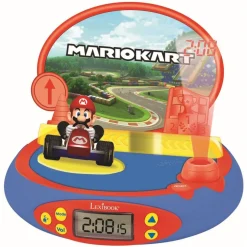 Réveil projecteur avec sons MarioKart - RP500NI - Bleu/rouge/jaune
