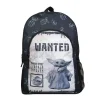 Sac à dos 37 cm avec poche Baby Yoda Star Wars / The Mandalorian Noir et Beige Bagtrotter