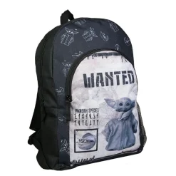Sac à dos 37 cm avec poche Baby Yoda Star Wars / The Mandalorian Noir et Beige Bagtrotter