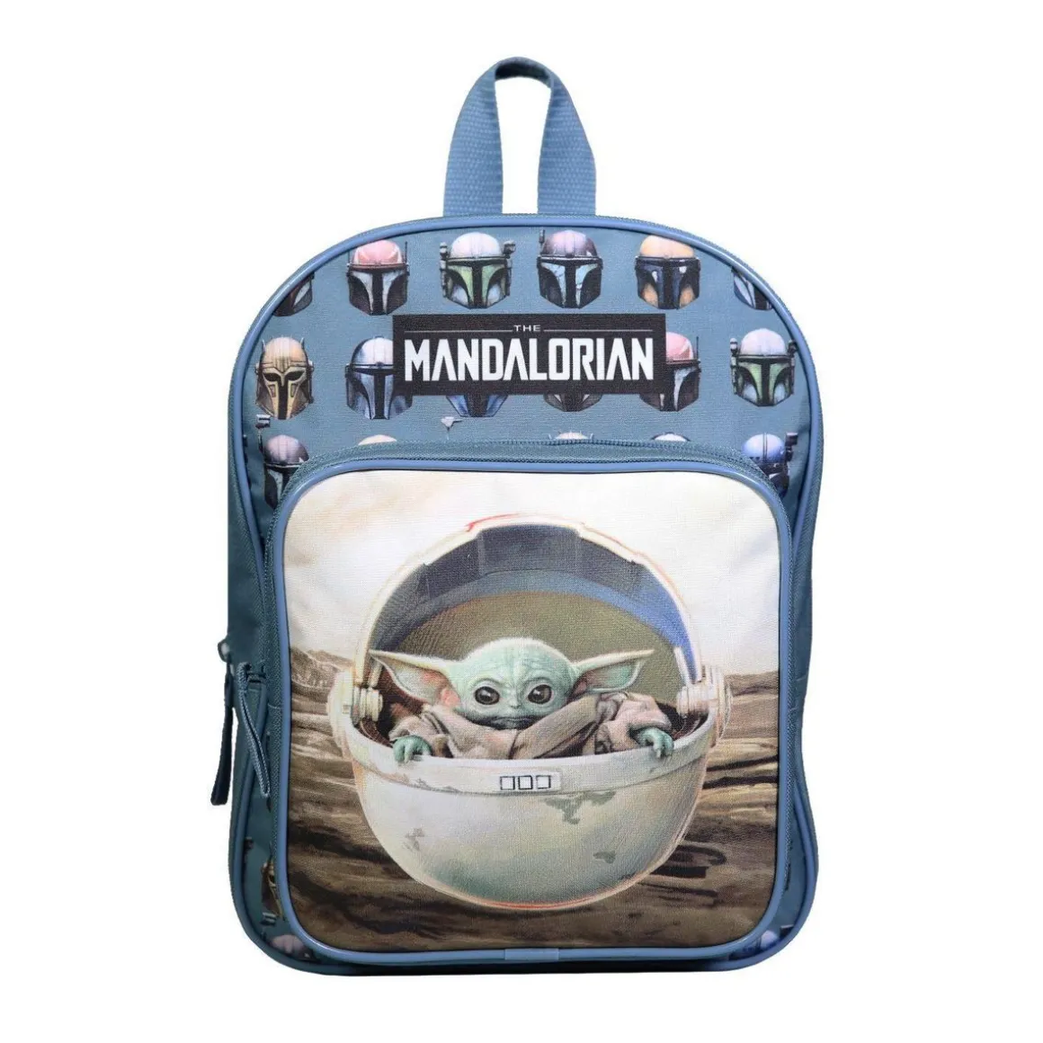 Sac à dos 31 cm avec poche Baby Yoda Star Wars / The Mandalorian Bleu et Beige Bagtrotter