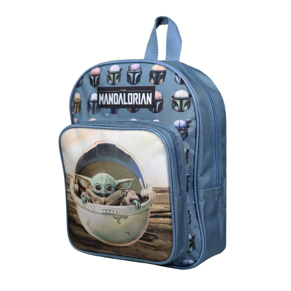 Sac à dos 31 cm avec poche Baby Yoda Star Wars / The Mandalorian Bleu et Beige Bagtrotter
