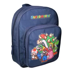 Sac à dos 31 cm avec poche maternelle Super Mario Bleu
