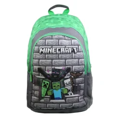 Sac à dos 2 compartiments Minecraft Jeu Vidéo Gris Bagtrotter