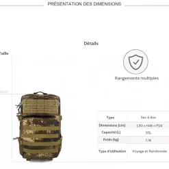 Sac à dos double compartiment