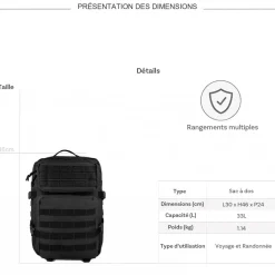 Sac à dos double compartiment