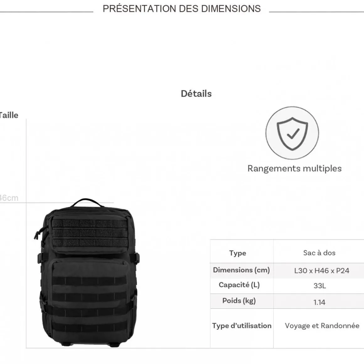 Sac à dos double compartiment