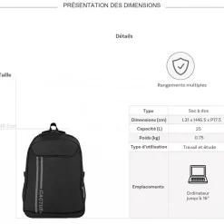 Sac à dos Porte-Ordinateur 15.6