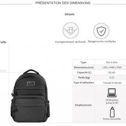 Sac à dos porte-ordinateur 16