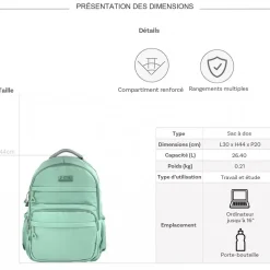 Sac à dos porte-ordinateur 16