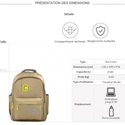 Sac à dos porte-ordinateur 16