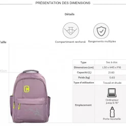 Sac à dos porte-ordinateur 16