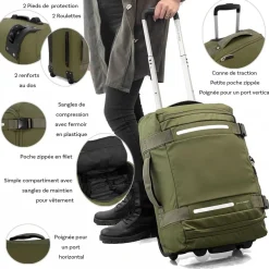 Sac de voyage cabine à roulettes 38.5L 53cm