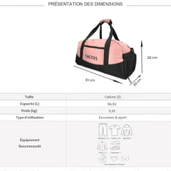 Sac de voyage week-end 26L et sport sans roulettes