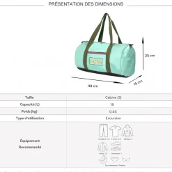 Sac de voyage week-end 18L et sport sans roulettes