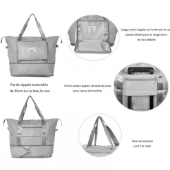 Sac de voyage week-end 24L pliable et déperlant sans roulettes