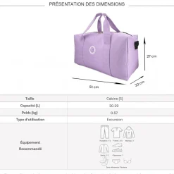 Sac de voyage week-end 30L sans roulettes