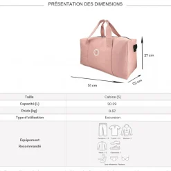 Sac de voyage week-end 30L sans roulettes