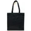 Sac shopping en coton noir 37,5 x 42 cm