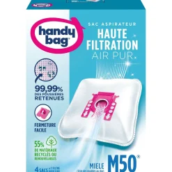Sacs Aspirateurs M50 - Miele - 4 sacs + 1 filtre sortie d'air à découper