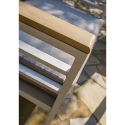 Salon de jardin - 7 places - Aluminium - blanc - CAYENNE S3