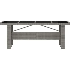 Salon de jardin 11 pcs avec coussins Resine tressee Gris