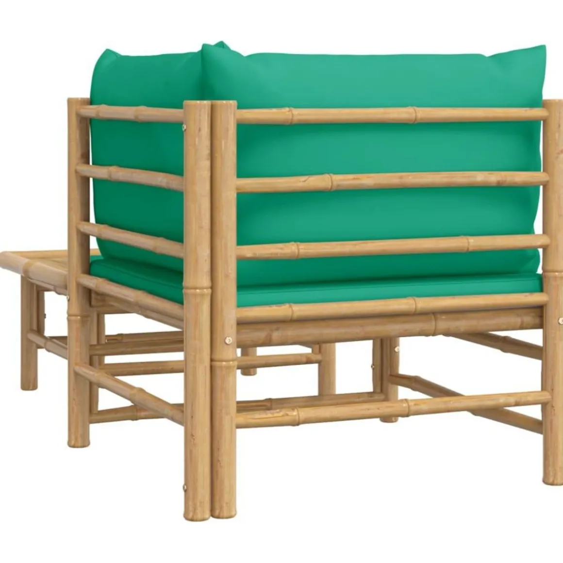 Salon de jardin 2 pcs avec coussins vert bambou
