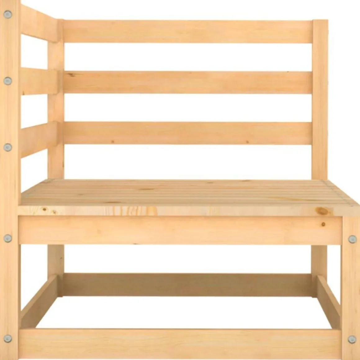 Salon de jardin 11 pcs bois de pin massif