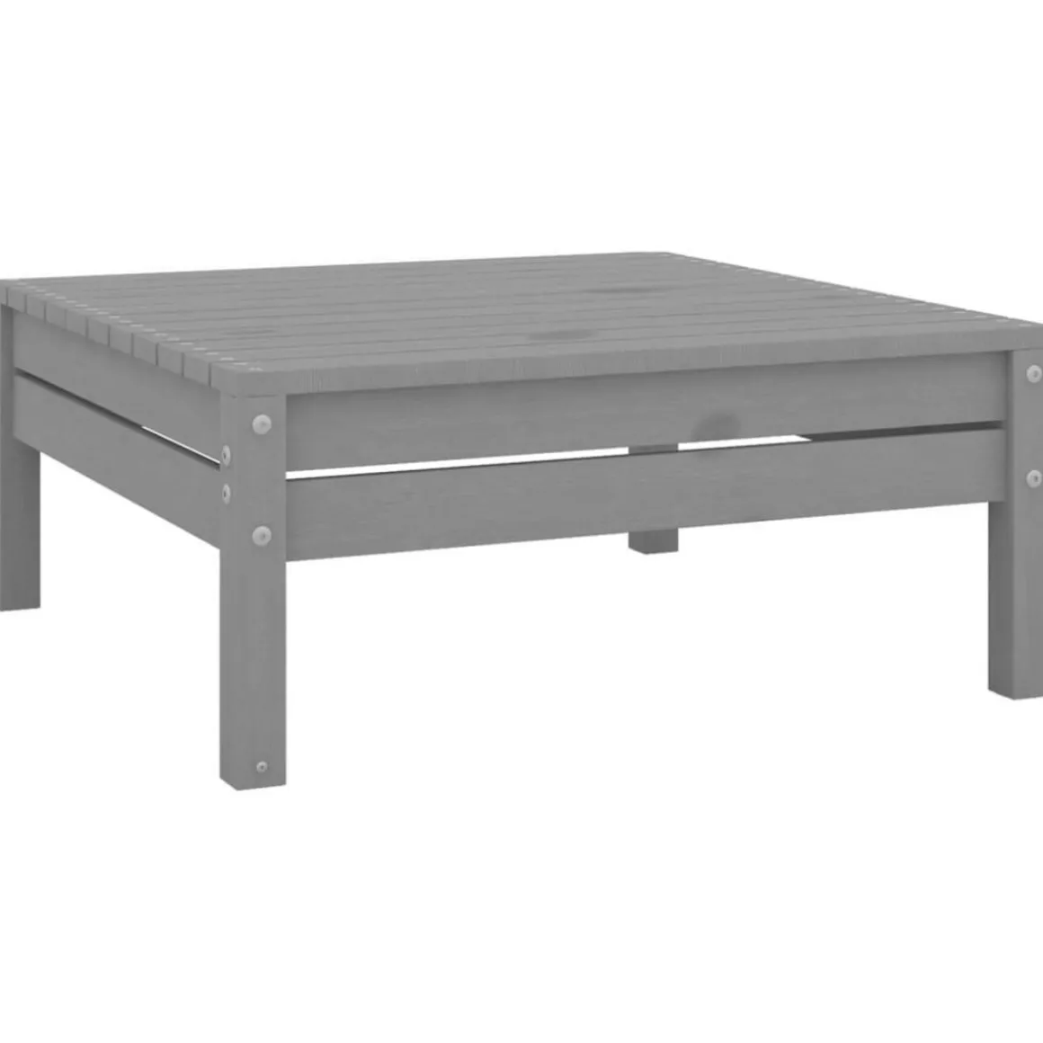 Salon de jardin 11 pcs Gris Bois de pin massif