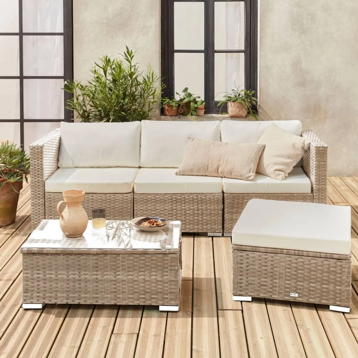 Salon de jardin en résine pour 4 personnes - Torino