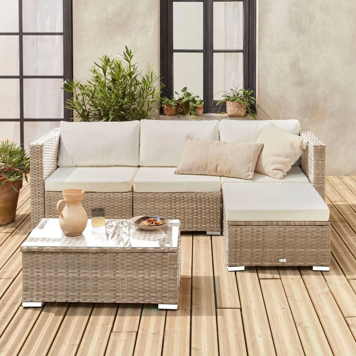 Salon de jardin en résine pour 4 personnes - Torino