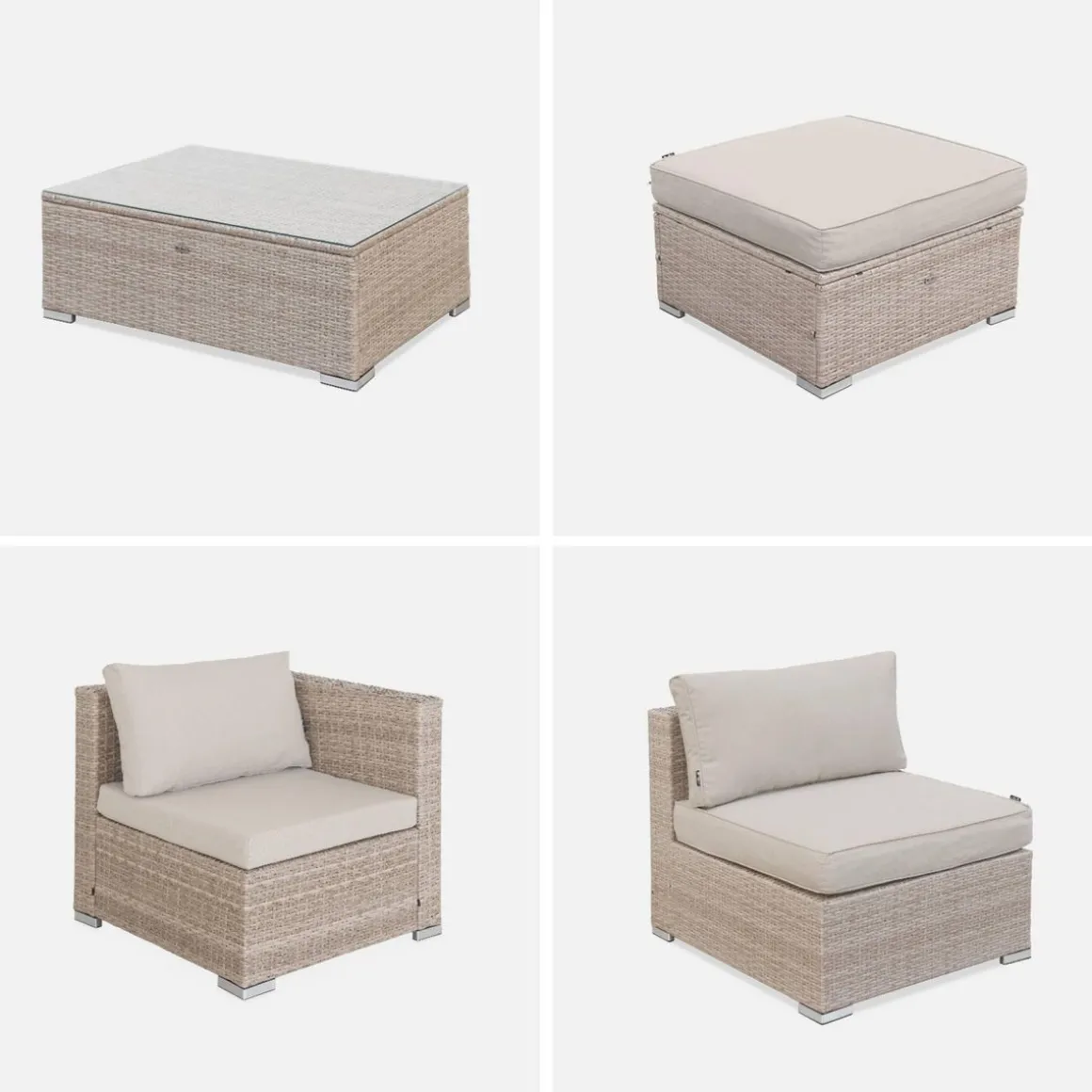 Salon de jardin en résine pour 4 personnes - Torino