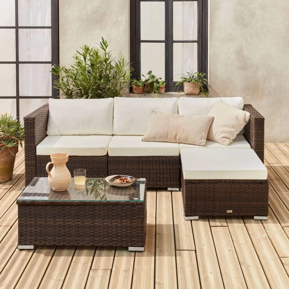 Salon de jardin en résine pour 4 personnes - Torino