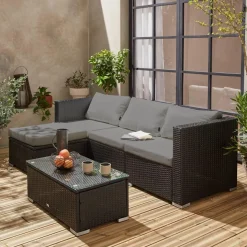 Salon de jardin en résine pour 4 personnes - Torino