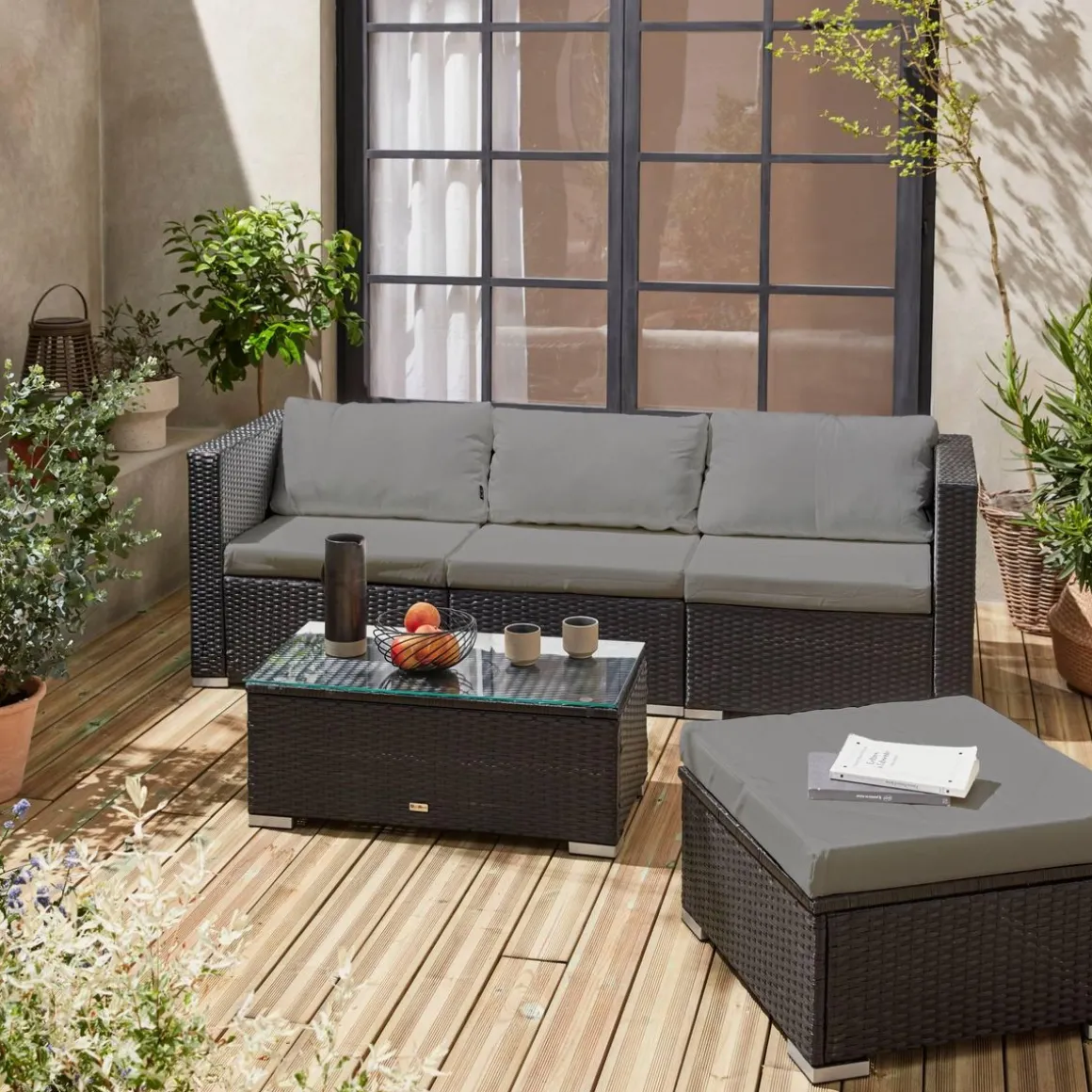 Salon de jardin en résine pour 4 personnes - Torino