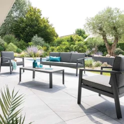 Salon de jardin Pavane en aluminium