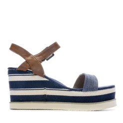 Sandales compensées Bleu Femme Beppi Wedge