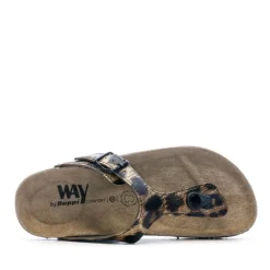 Sandales Noir/ Léopard Femme Beppi