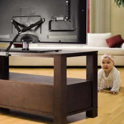 Sangle de sécurité fixation murale pour TV sur meuble