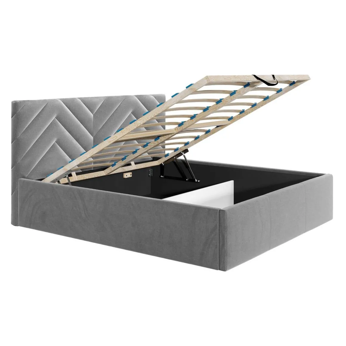 Santiago - lit coffre - 180x200 - sommier inclus - en velours