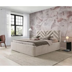 Santiago - lit coffre - 180x200 - sommier inclus - en velours